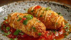 Smaczny obiad z kurczakiem we włoskim stylu 