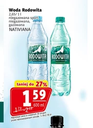 Woda niegazowana Rodowita
