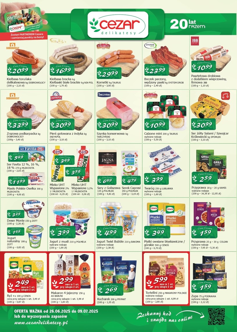 Gazetka promocyjna Delikatesy CEZAR - ważna od 26. 06. 2025 do 09. 07. 2025