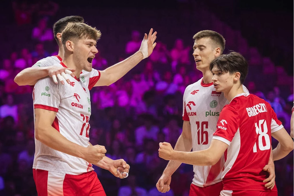 Siatkarze reprezentacji Polski w meczu z Włochami Siatkarze reprezentacji Polski w meczu z Włochami