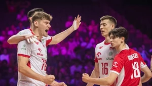 Siatkarze reprezentacji Polski w meczu z Włochami