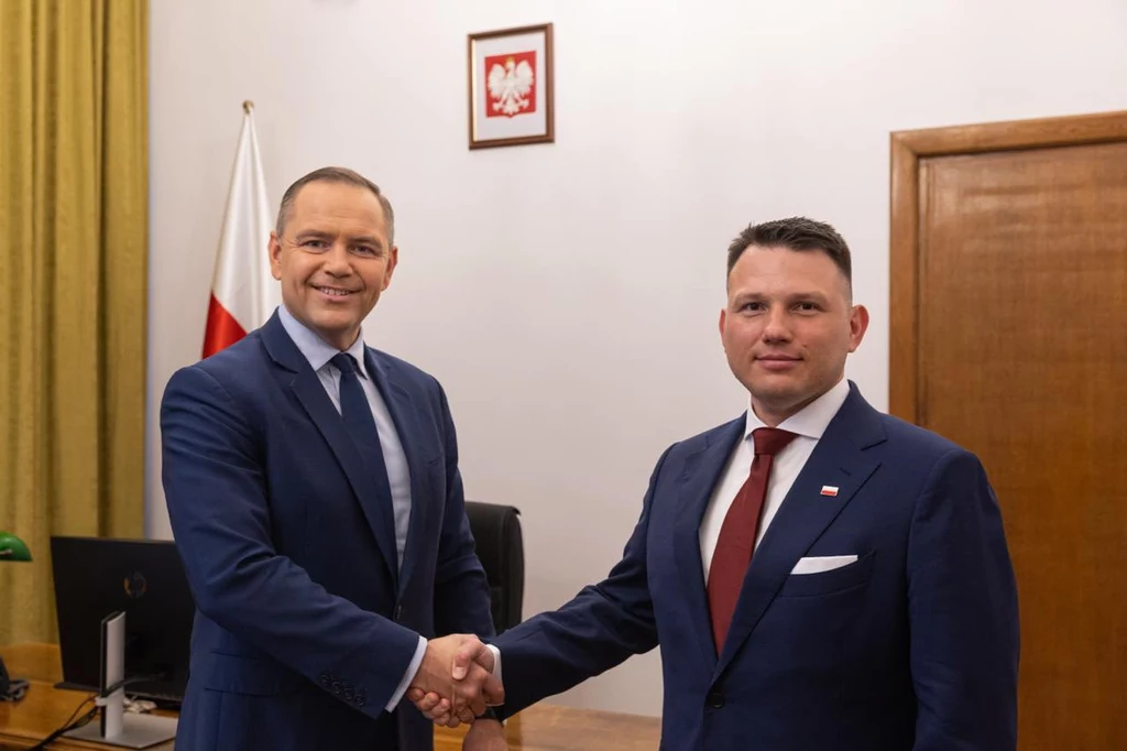 Sławomir Mentzen spotkał się z Karolem Nawrockim Sławomir Mentzen spotkał się z Karolem Nawrockim