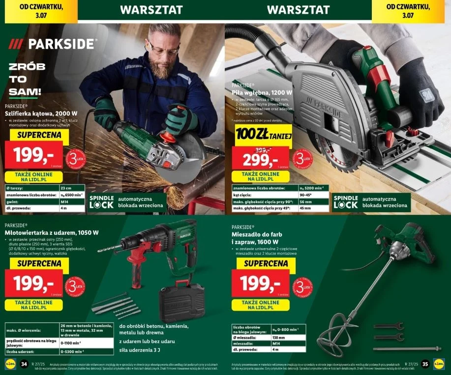 Lidl oferuje nowe promocje na narzędzia Parkside!