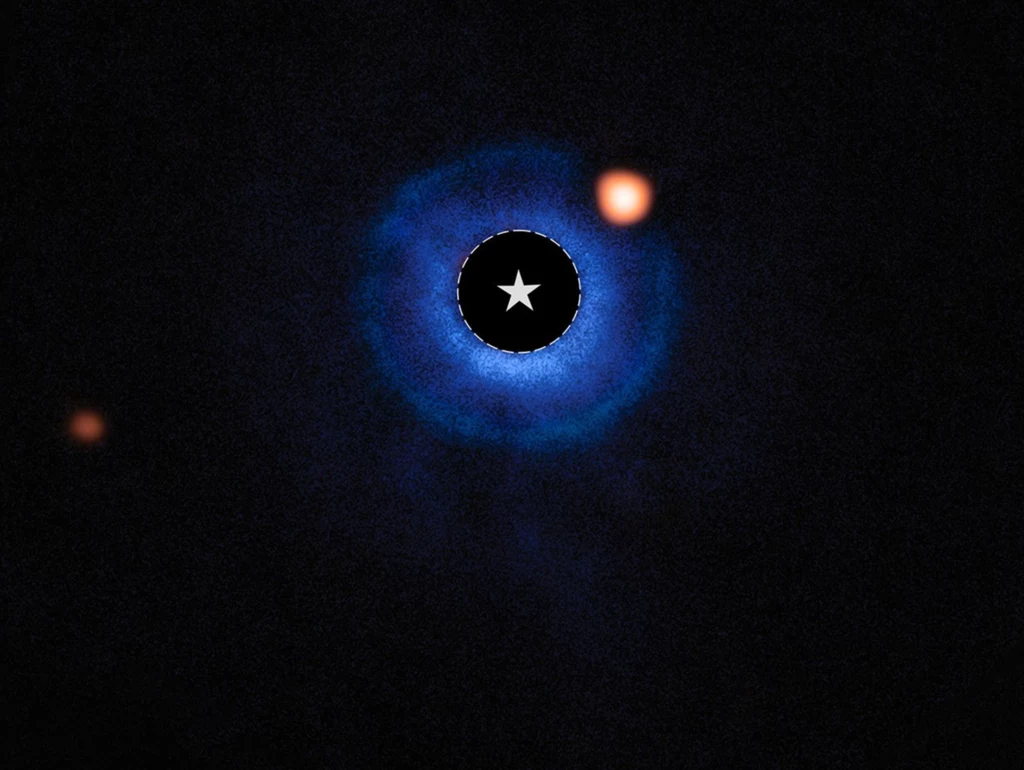Astronomowie korzystający z należącego do NASA Kosmicznego Teleskopu Jamesa Webba zdobyli przekonujące dowody na istnienie planety o masie podobnej do Saturna, krążącej wokół młodej pobliskiej gwiazdy TWA 7 Astronomowie korzystający z należącego do NASA Kosmicznego Teleskopu Jamesa Webba zdobyli przekonujące dowody na istnienie planety o masie podobnej do Saturna, krążącej wokół młodej pobliskiej gwiazdy TWA 7