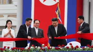 Kim Dzong Un podczas otwarcia kurortu