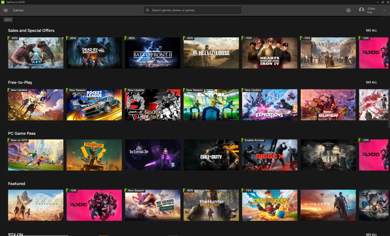 GeForce NOW GeForce NOW
