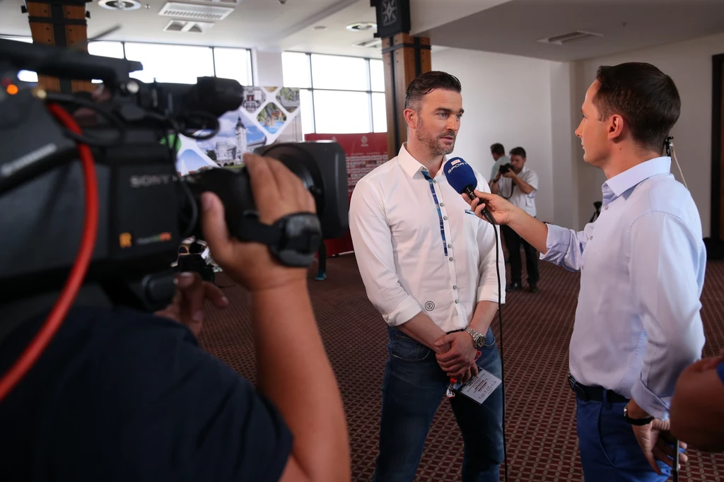 Marcin Żewłakow w roli eksperta TVP Sport Marcin Żewłakow w roli eksperta TVP Sport