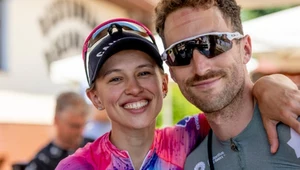 Katarzyna Niewiadoma-Phinney i Taylor Phinney w czasie MP w kolarstwie