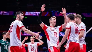 Reprezentacja Polski w siatkówce podczas meczu Ligi Narodów