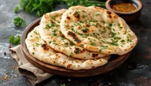 Chlebki naan to specjał kuchni indyjskiej