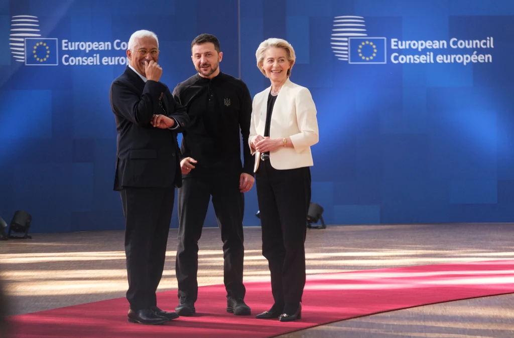 Przedstawiciele UE Antonio Costa i Ursula von der Leyen oraz prezydent Ukrainy Wołodymyr Zełenski (zdj. ilustracyjne) Przedstawiciele UE Antonio Costa i Ursula von der Leyen oraz prezydent Ukrainy Wołodymyr Zełenski (zdj. ilustracyjne)