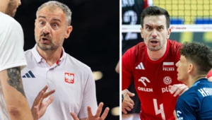 Siatkówka. Na zdjęciu trener reprezentacji Polski Nikola Grbić oraz nasz siatkarz Marcin Komenda