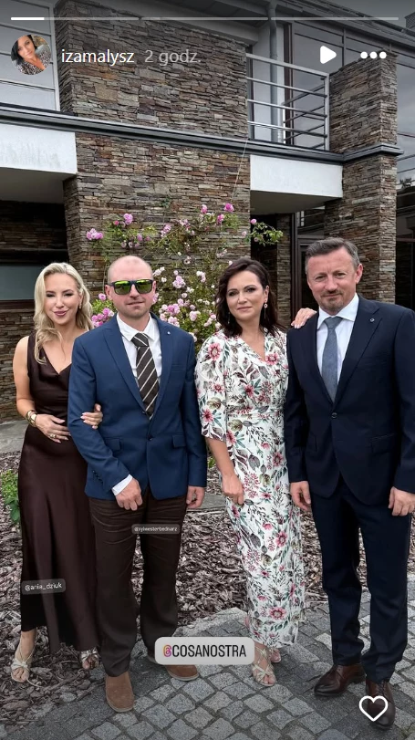 Izabela i Adam Małyszowie na weselu Justyny Żyły Izabela i Adam Małyszowie na weselu Justyny Żyły