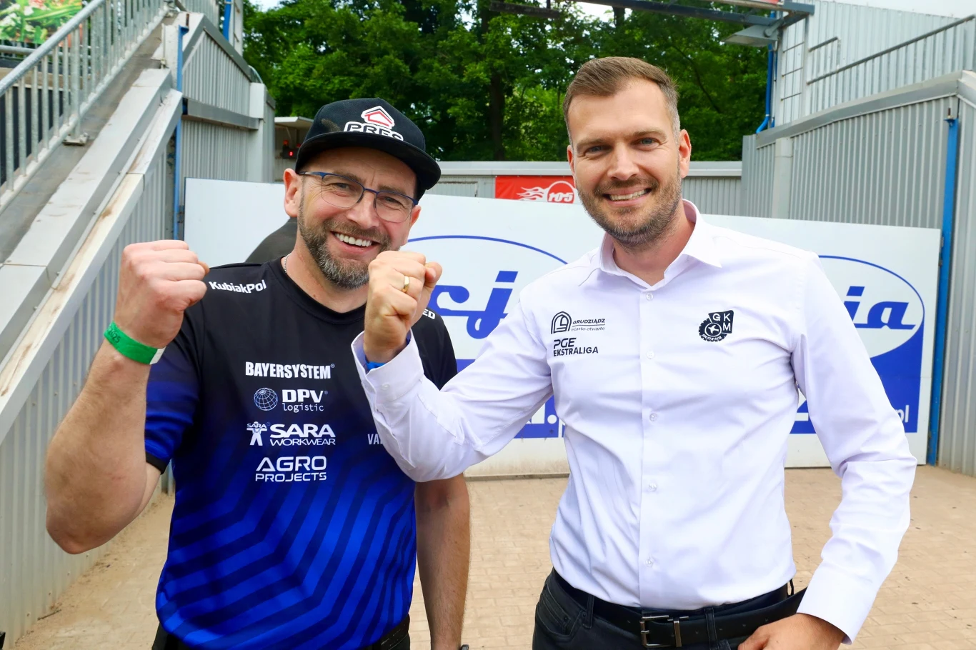 Szczęśliwy prezes GKM-u Grudziądz, Marcin Murawski