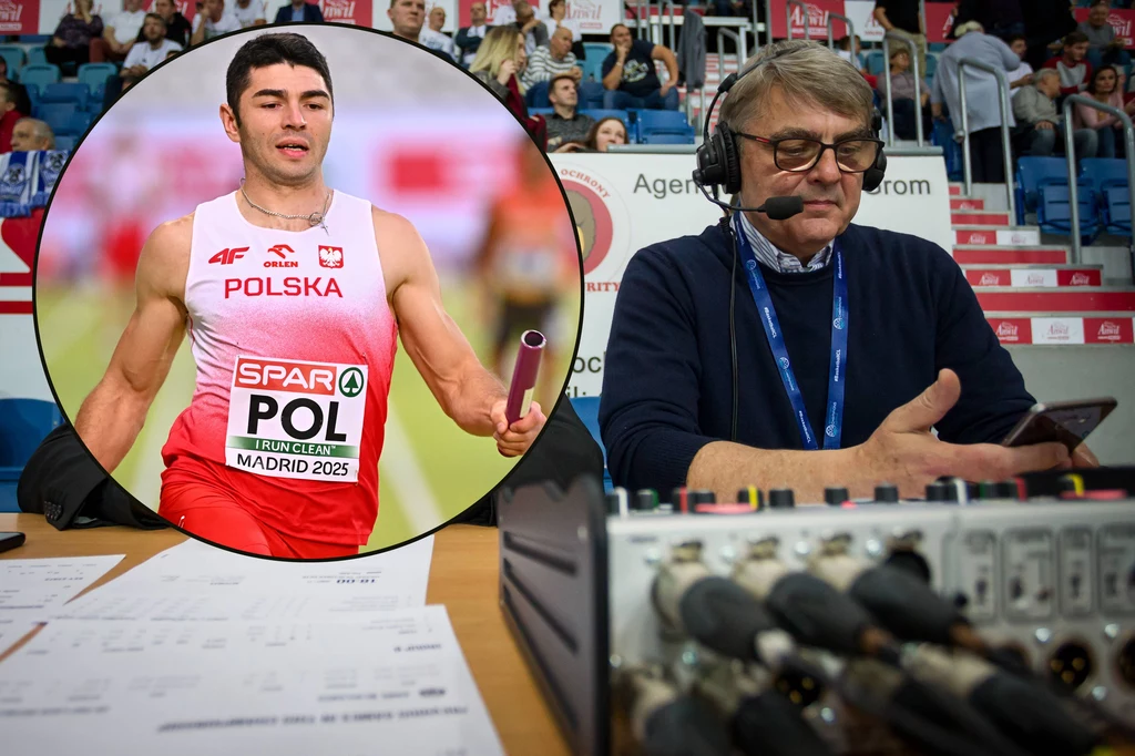 Red. Marek Rudziński był zaskoczony kiepskim wynikiem polskiej sztafety 4x100 metrów (w kole Dominik Kopeć) Red. Marek Rudziński był zaskoczony kiepskim wynikiem polskiej sztafety 4x100 metrów (w kole Dominik Kopeć)