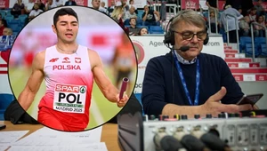 Red. Marek Rudziński był zaskoczony kiepskim wynikiem polskiej sztafety 4x100 metrów (w kole Dominik Kopeć)