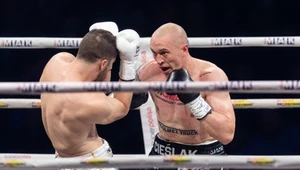 Michał Cieślak (z prawej) w akcji