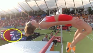 Maria Żodzik podczas skoku na 1.94 m. Z ogromnym zapasem. A na 2.00 m też była blisko udanej próby