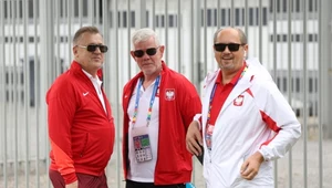 Cezary Kulesza, Adam Kaźmierczak i Mieczysław Golba podczas Euro 2024 