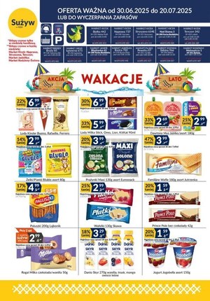 Gazetka promocyjna Sużyw, ważna od 30.06.2025 do 20.07.2025.