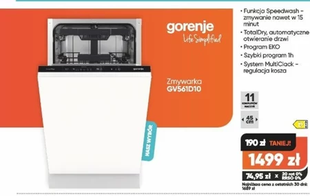 Zmywarka Gorenje