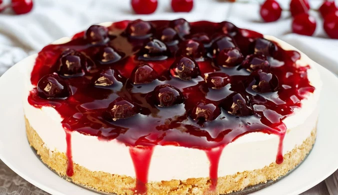 Przepyszne kruche, maślane ciasto z mascarpone i bitą śmietaną oraz frużelina wiśniową - to będzie hit każdej imprezy!
