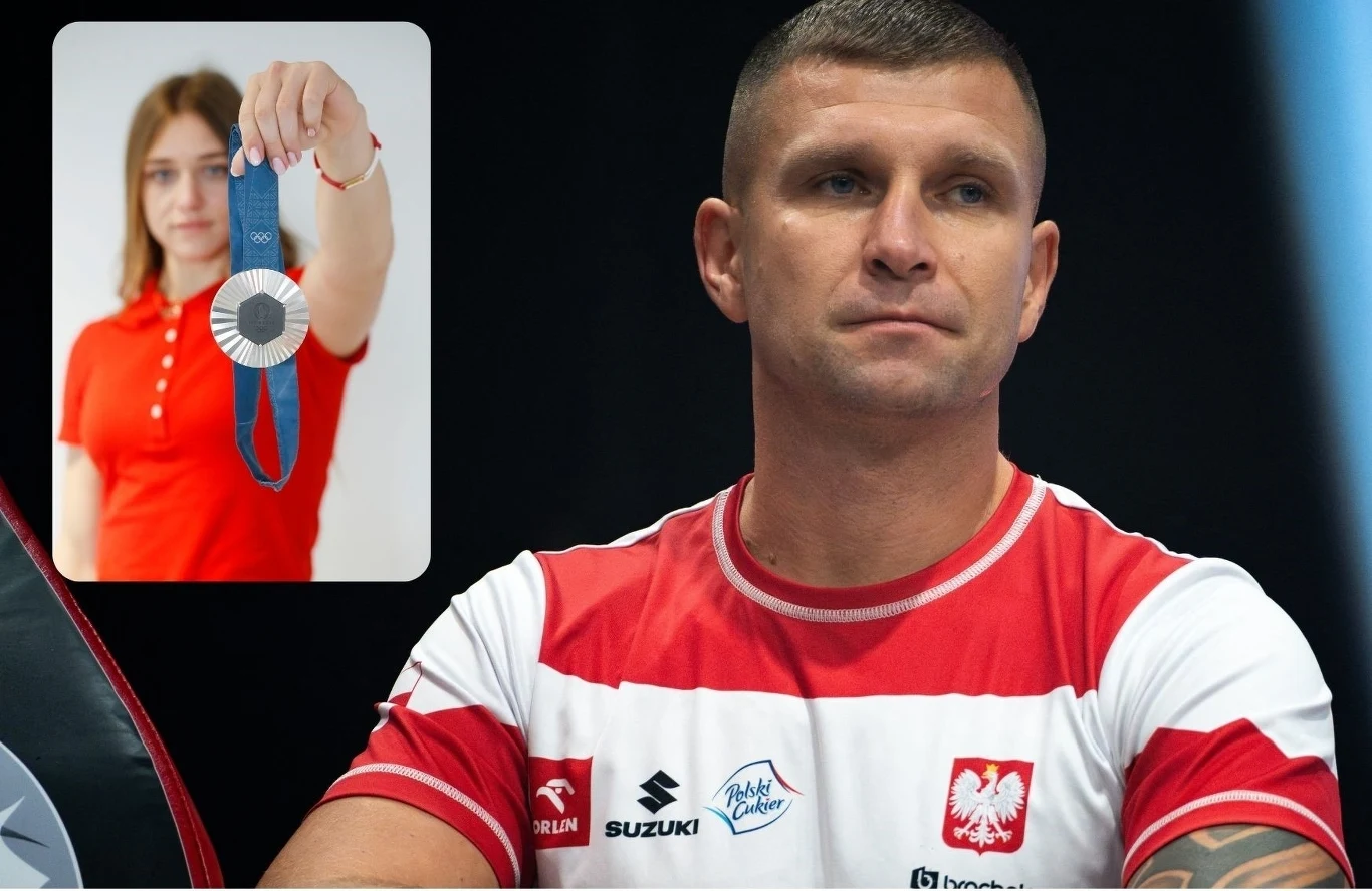 Trener Tomasz Dylak i jego podopieczna - Julia Szeremeta Trener Tomasz Dylak i jego podopieczna - Julia Szeremeta