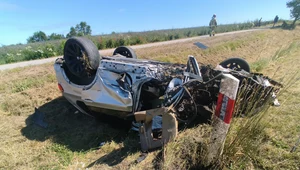 Wypadek pod Mrągowem. Wśród rannych dzieci, na miejscu dwa śmigłowce LPR