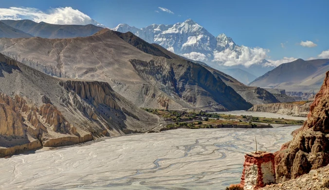 Koryto rzeki Kali Gandaki w Upper Mustang w Nepalu