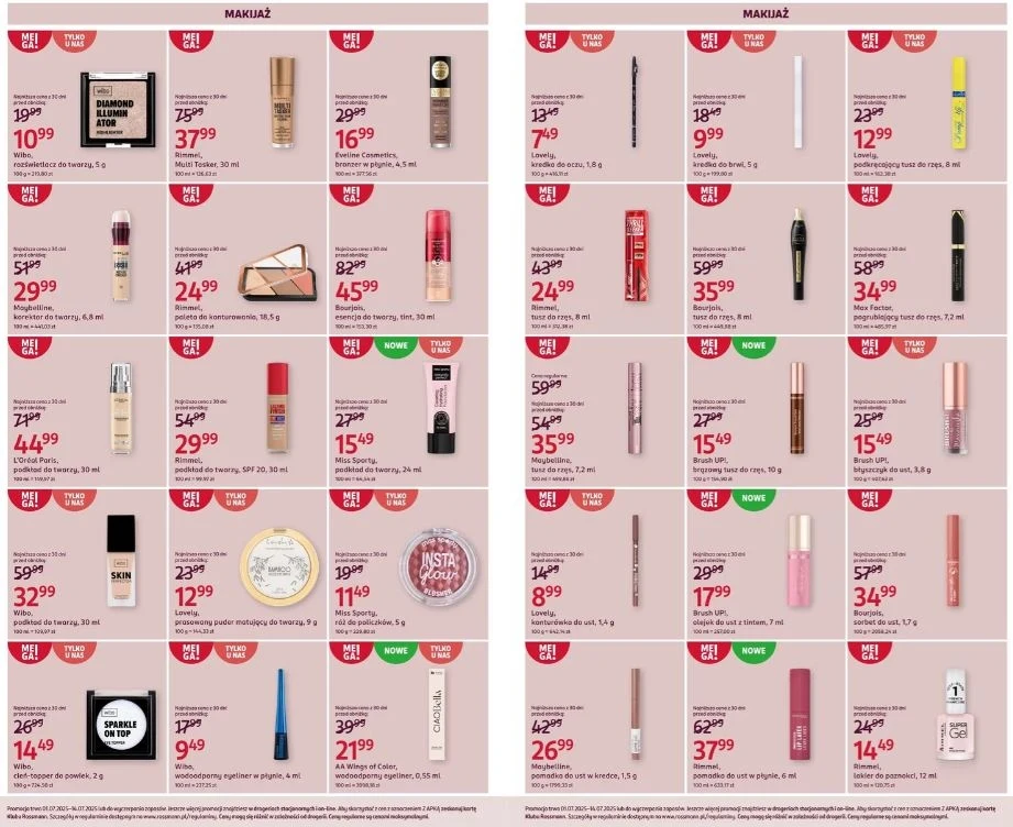Rossmann oferuje promocje na kosmetyki do makijażu!