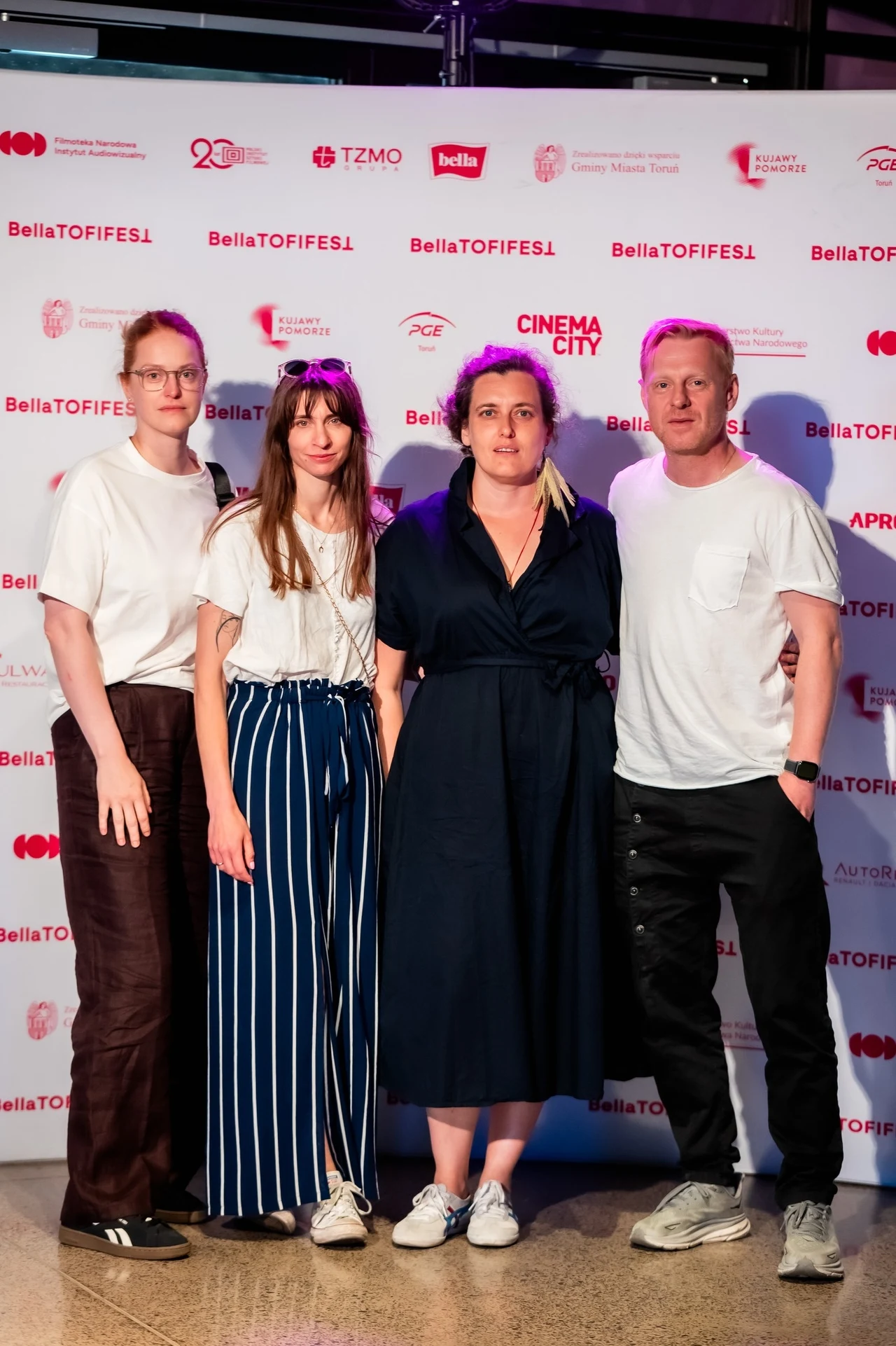 Daria Polunina, Maria Wachowiak-Czuchnowska, Magdalena Pięta i Cezary Łukaszewicz na festiwalu BellaTOFIFEST