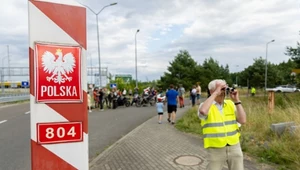 Protest Polaków na granicy polsko-niemieckiej