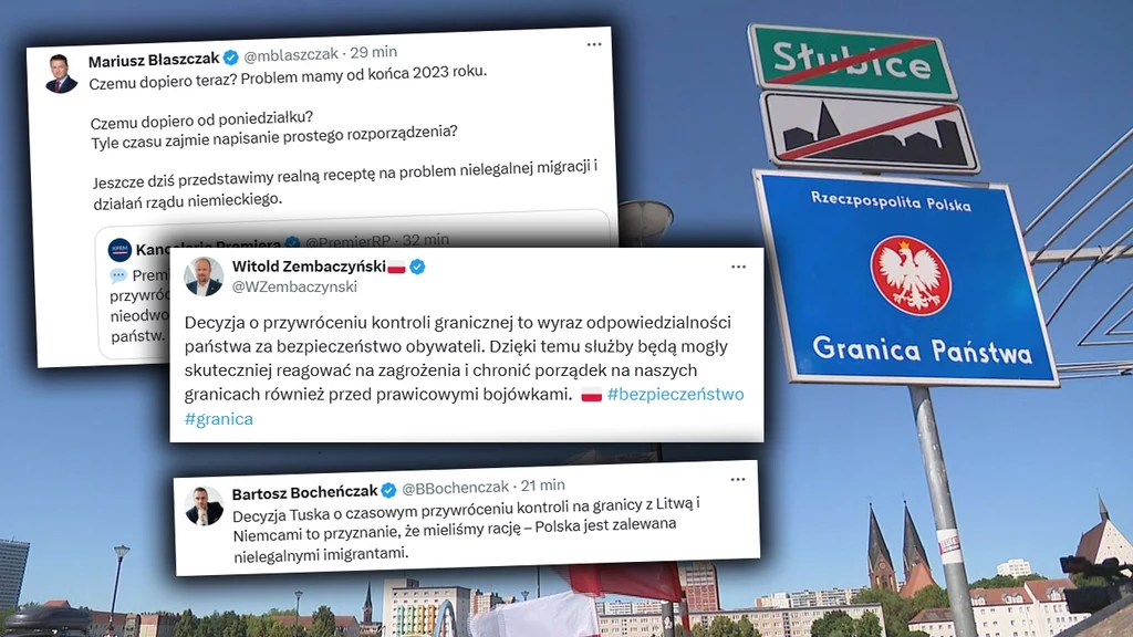 Politycy komentują decyzję premiera ws. kontroli na granicach Politycy komentują decyzję premiera ws. kontroli na granicach