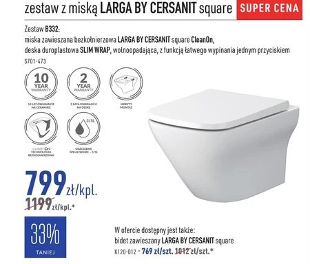 Miska wisząca wc Cersanit