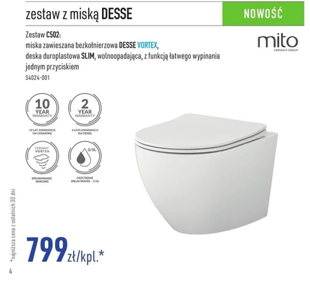 Miska wisząca wc Cersanit