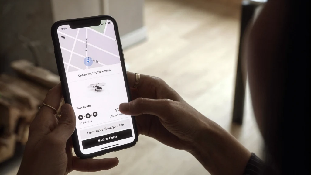 Nowe funkcje w aplikacji Uber. Przelot helikopterem i rejsy łodzią