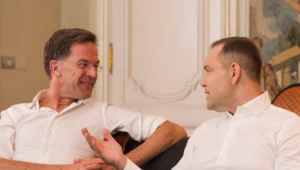Mark Rutte i Karol Nawrocki. Politycy spotkali się w Brukseli