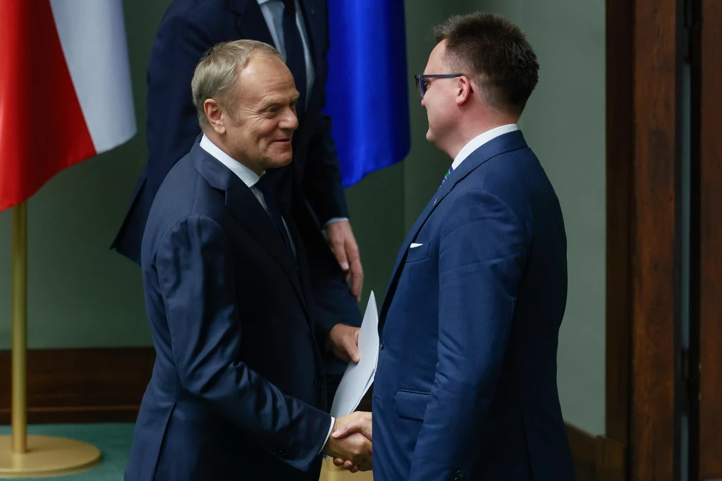 Premier Donald Tusk i marszałek Sejmu Szymon Hołownia Premier Donald Tusk i marszałek Sejmu Szymon Hołownia