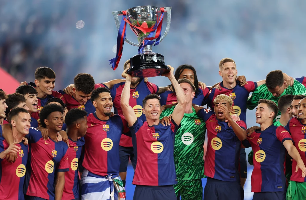 FC Barcelona świętująca zdobycie La Liga FC Barcelona świętująca zdobycie La Liga