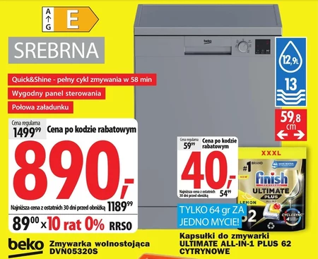 Zmywarka wolnostojąca Beko