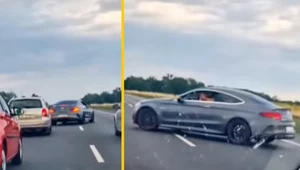 Blokował ruch na A4. Policja go ma, ale nie może zatrzymać, prosi o pomoc