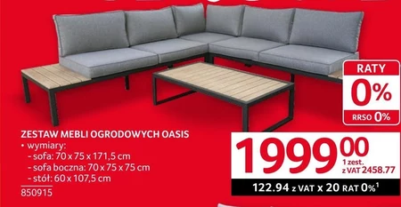 Zestaw mebli ogrodowych Oasy