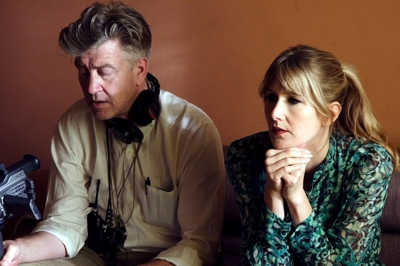 David Lynch i Laura Dern na planie filmu "Inland Empire"
