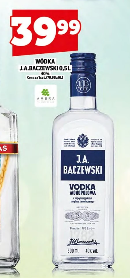 Горілка J.A. Baczewski