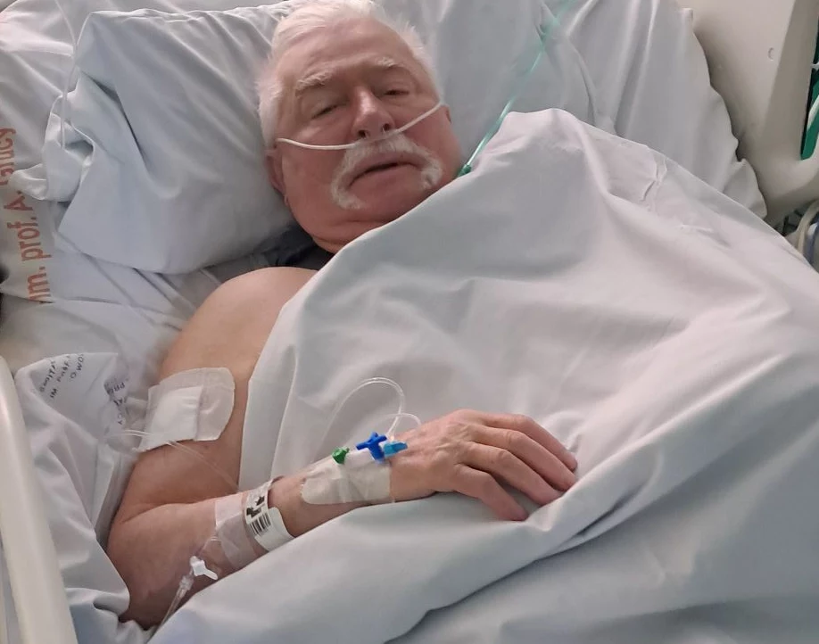 Lech Wałęsa w szpitalu Lech Wałęsa w szpitalu