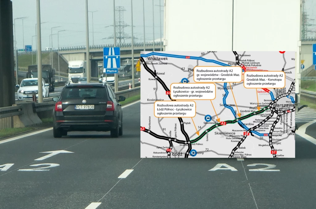 Autostrada A2 na odcinku Łódź–Warszawa już wkrótce zmieni się w drogę o większej przepustowości. Autostrada A2 na odcinku Łódź–Warszawa już wkrótce zmieni się w drogę o większej przepustowości.
