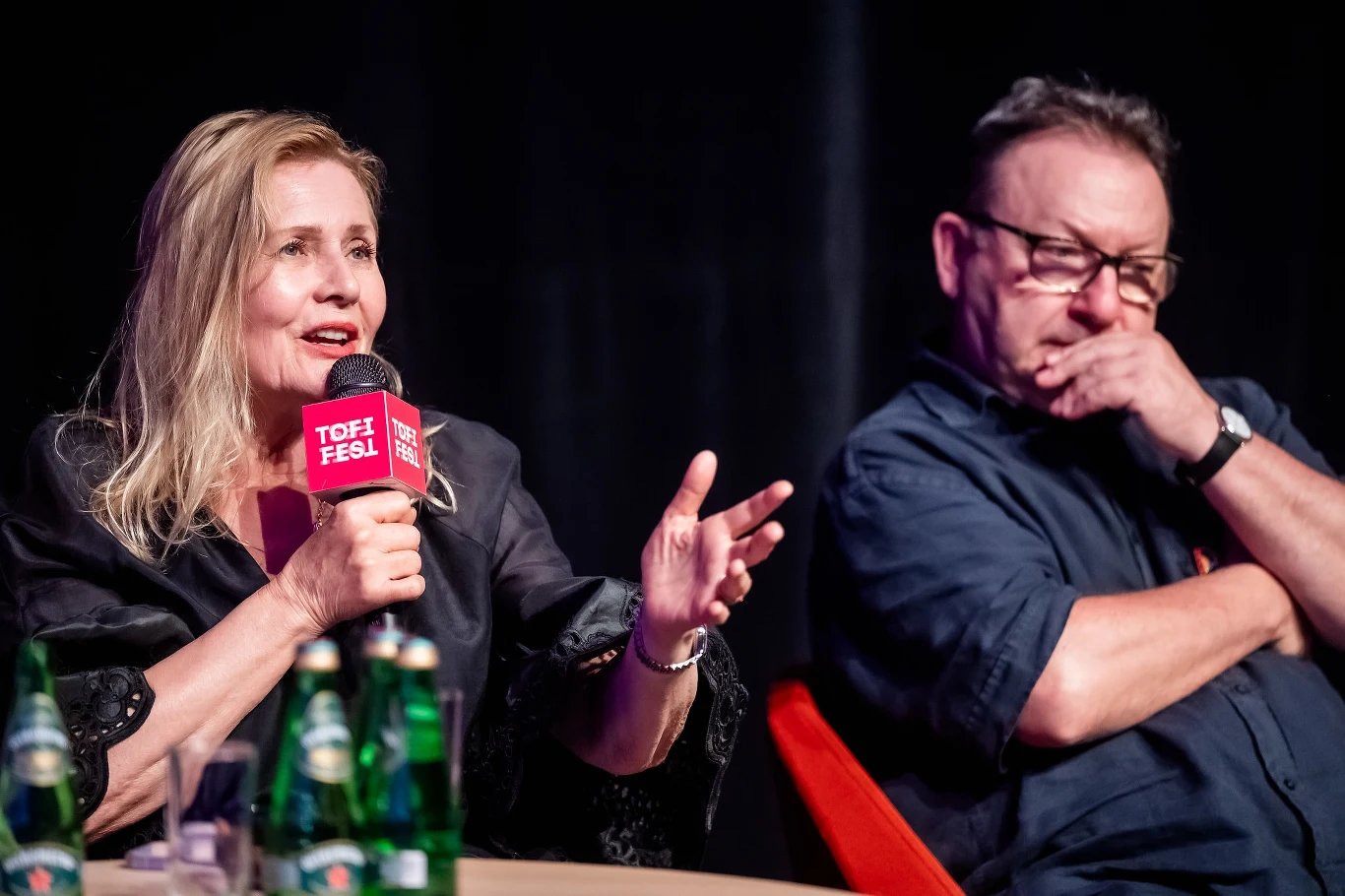 Grażyna Szapołowska i Zbigniew Zamachowski - spotkanie poświęcone pamięci Krzysztofa Kieślowskiego w Toruniu