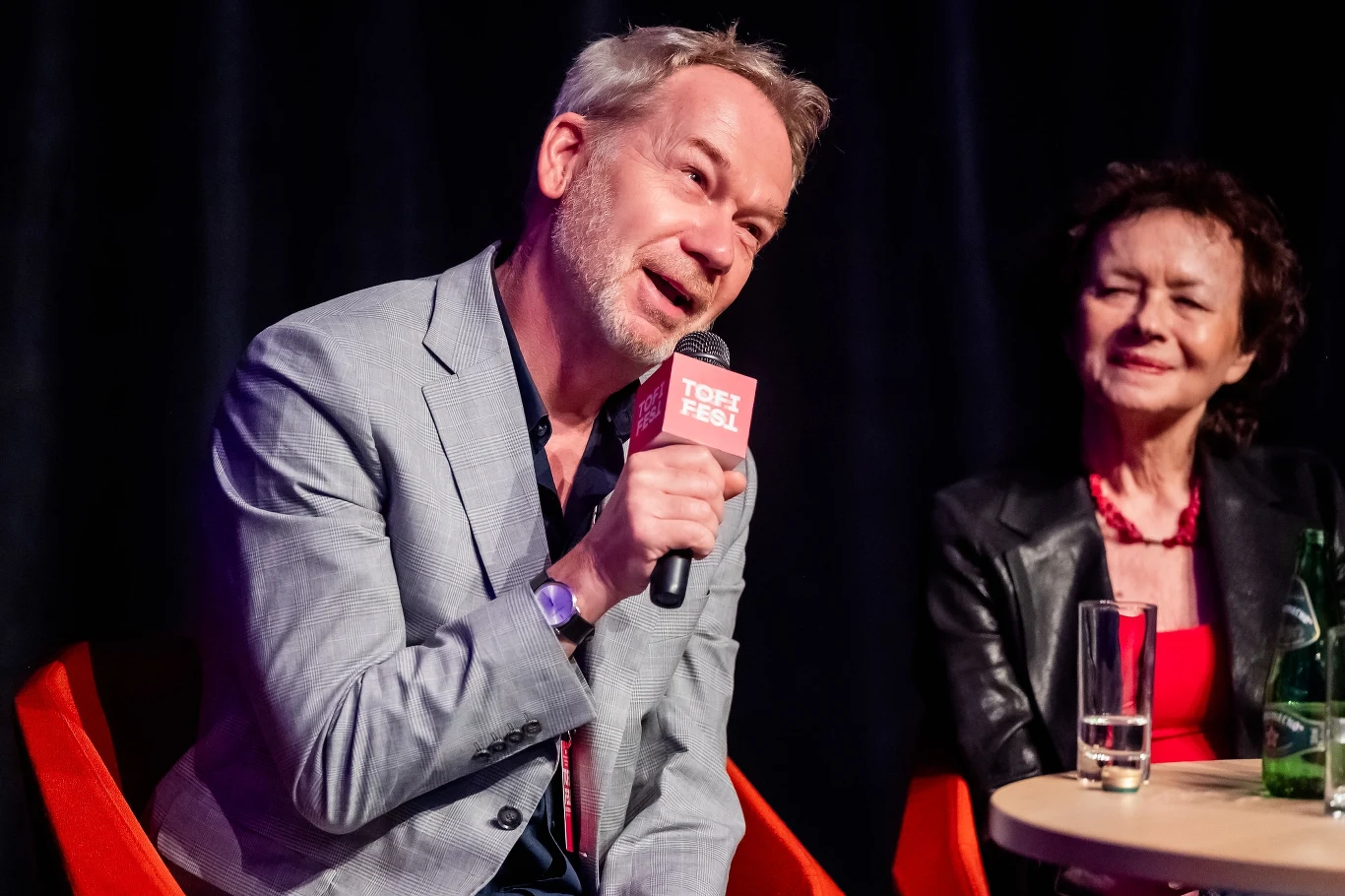 Mirosław Baka i Joanna Szczepkowska - spotkanie poświęcone pamięci Krzysztofa Kieślowskiego w Toruniu