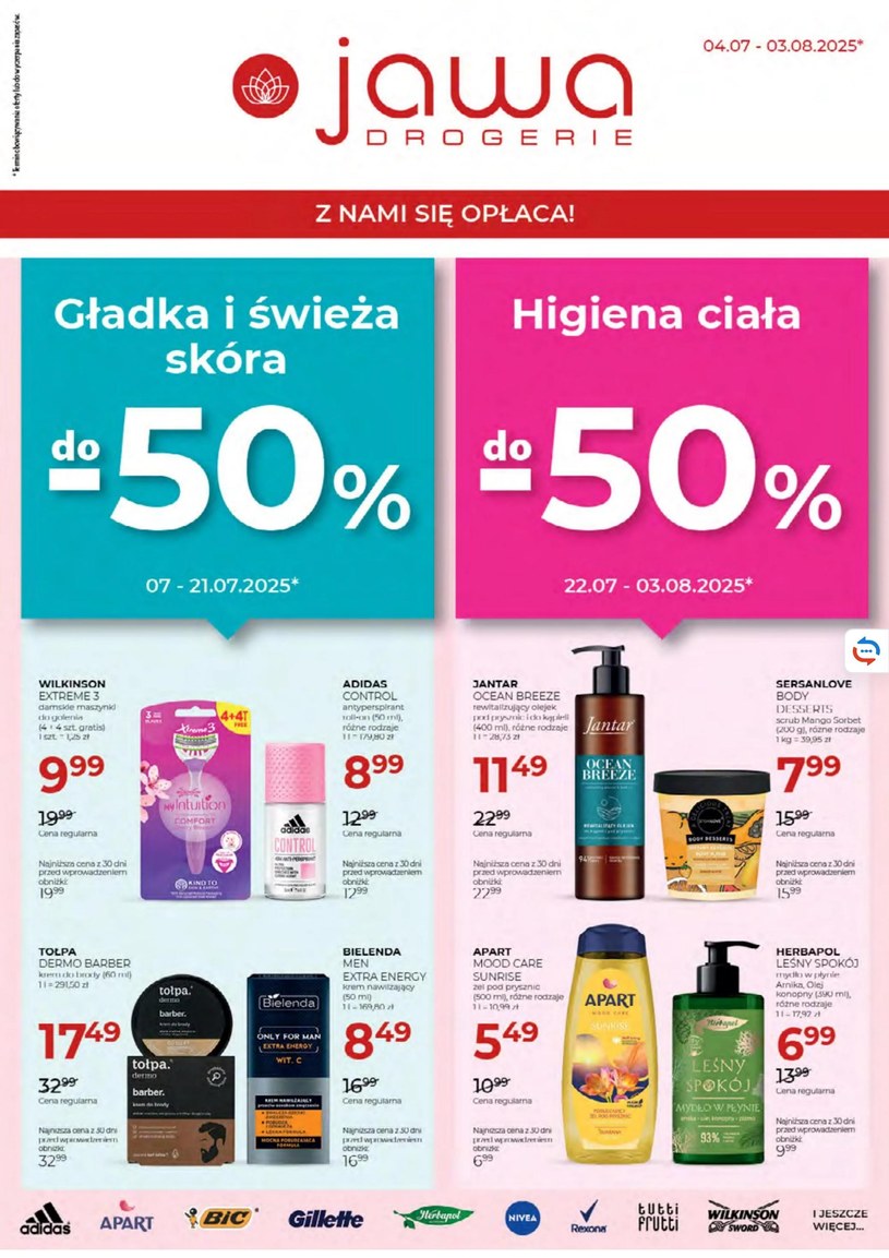 Gazetka promocyjna Jawa Drogerie - ważna od 04. 07. 2025 do 03. 08. 2025