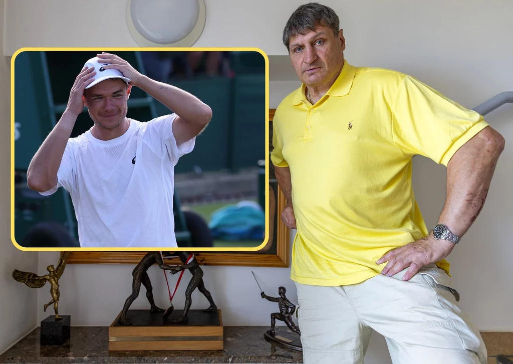 Andrzej Gołota początkowo nie mógł uwierzyć, co na Wimbledonie wyczynia Kamil Majchrzak. Po chwili zwrócił się do młodego sportowca Andrzej Gołota początkowo nie mógł uwierzyć, co na Wimbledonie wyczynia Kamil Majchrzak. Po chwili zwrócił się do młodego sportowca